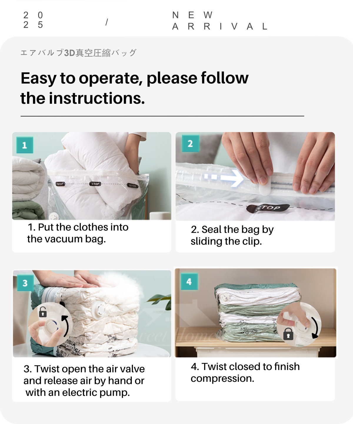 Stereo Air Valve Vacuum Compression Bag-9